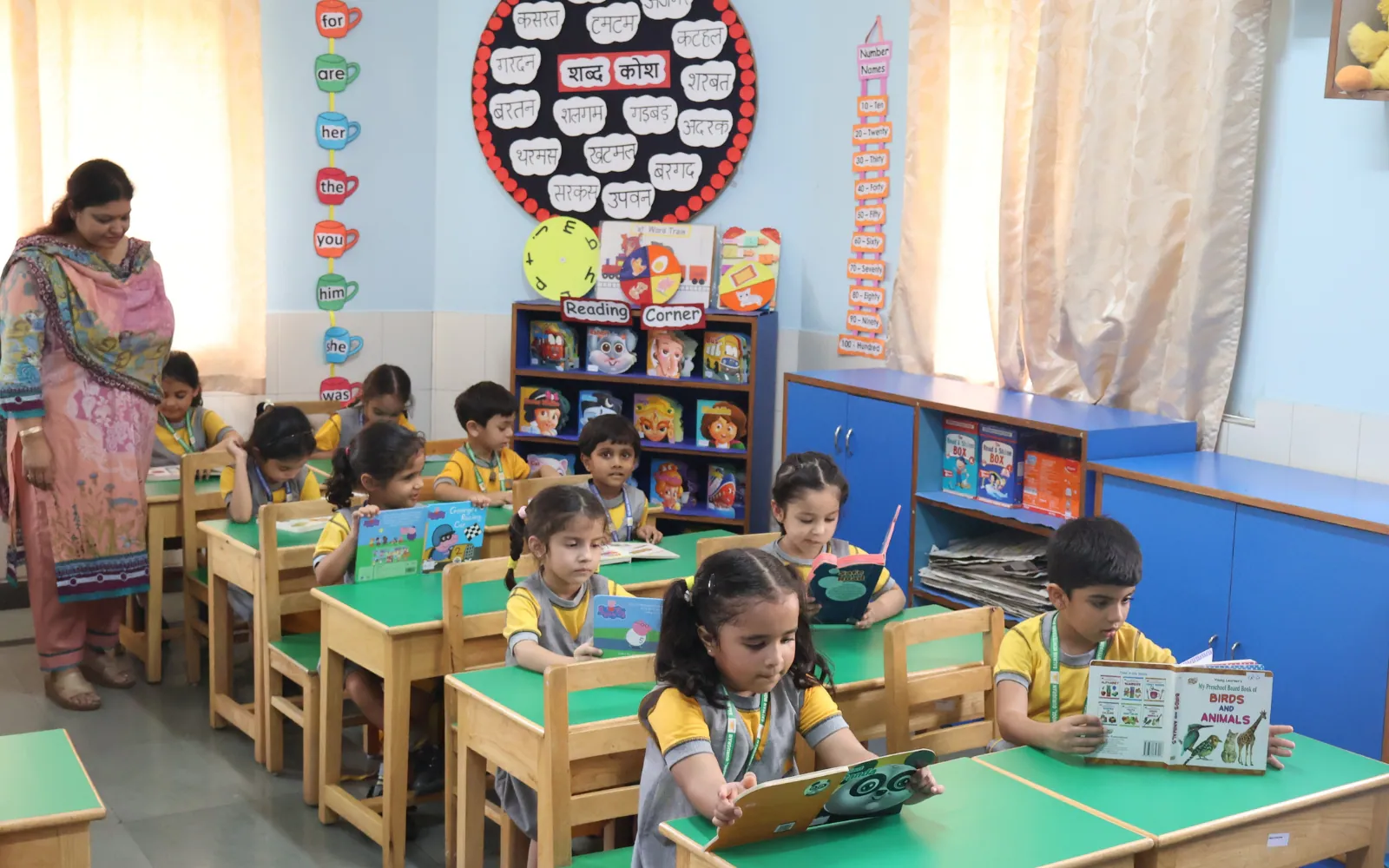The colourful class lending library